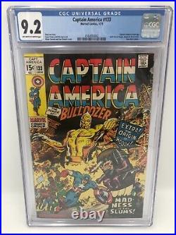 Captain America Issue #133 CGC Graded 9.2 Marvel Comic Book 1971