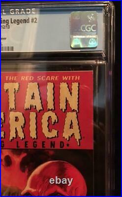 Captain America Living Legend #2 1/50 Brereton Variant Cgc 9.8 Rare Red Skull