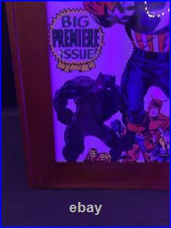 Captain America Premier Issue Marvel Comic Print Wall Art 14x18 RARE, Framed