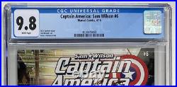 Captain America Sam Wilson 6 CGC 9.8 Torres as Falcon 2016 Marvel Comic MCU