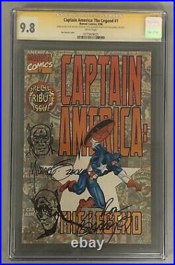 Captain America The Legend #1 Cgc Ss 9.8 Signed Remarked X2 Zeck & Garney