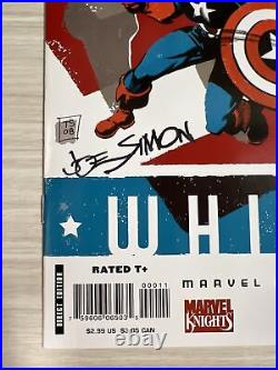 Captain America White #0 Signed By Joe Simon 33/35 COA Dynamic Forces Marvel