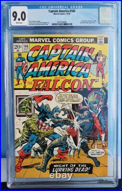 Captain America and the Falcon Vol 1 #166 (Marvel Comics 1973) CGC 9.0 White pgs