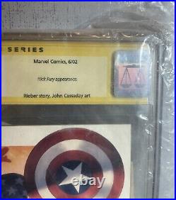 Captain America #v4 #1 Marvel Comic 6-02 CGC NM+ 9.6 Signature Series COA #42/49