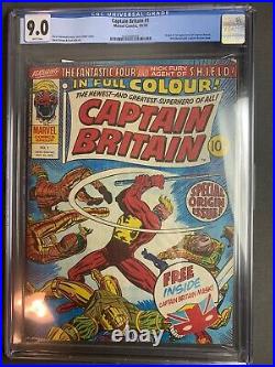 Captain Britain 1 1976 CGC 9.0 1st Appearance Brian Braddock MCU! Mask Included