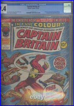 Captain Britain #1 CGC 9.4 1976 Marvel 1st App and Origin Issue New Frame