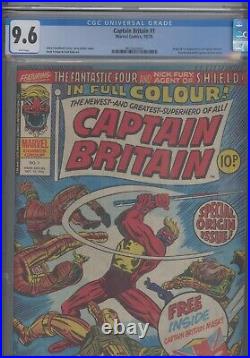 Captain Britain #1 CGC 9.6 1976 Marvel Comics Origin & 1st App Mask Included -1