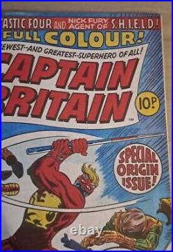 Captain Britain #1 Inc Mask Free Gift 1976 Bag/boarded Free Uk P&p 1st App. Vf