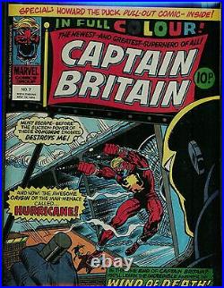 Captain Britain #7 Cgc 9.8 Highest 1976 Marvel Early Howard Duck Comic Included