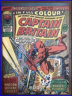 Captain Britain #8 first printing 1976 Marvel Comic Book 1st Psylocke from X-Men
