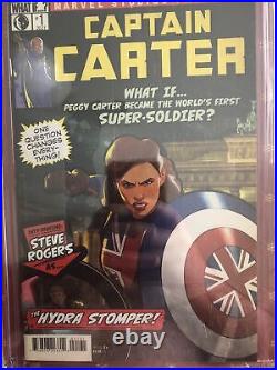 Captain Carter #1 2022 125 Vintage Animation Variant CGC 9.6