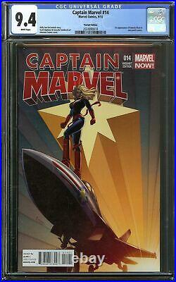 Captain Marvel #14 CGC 9.4 Carol Danvers 1st app of KAMALA KHAN cameo Variant