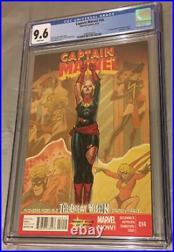 Captain Marvel 14 CGC 9.6 1st Cameo Appearance Of Kamala Kahn Marvel Comics 2013