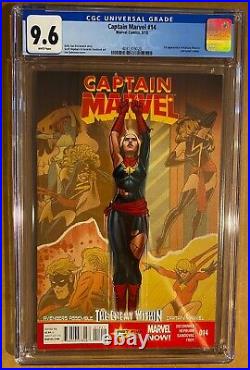 Captain Marvel 14 Cgc 9.6. First Kamala Khan In Cameo. (2013)