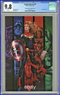Captain Marvel 16 CGC 9.8 Unknown Comics Virgin Edition Brooks Cover Variant 150