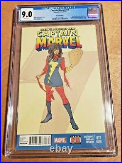 Captain Marvel #17 2nd Print CGC 9.0 1st Costumed Kamala Khan Ms Marvel 2014