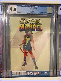 Captain Marvel #17 2nd Print CGC 9.8 Rare 1st Cover Appearance Kamala Khan 2014