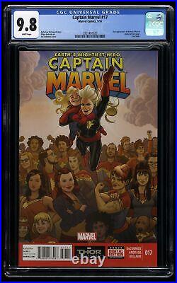 Captain Marvel #17 CGC NM/M 9.8 White Pages 1st Kamala Khan! Marvel