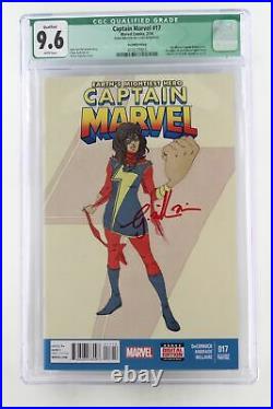 Captain Marvel #17 Marvel 2014 CGC 9.6 Ms. Marval (Kamala Khan) cover. Signed