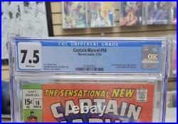 Captain Marvel 18 CGC 7.5 Carol Danvers gets her powers