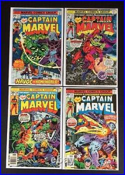 Captain Marvel (1968) #6,23,35,37,41,43,46-49,51-54,57-62, LOT of 20 Vintage