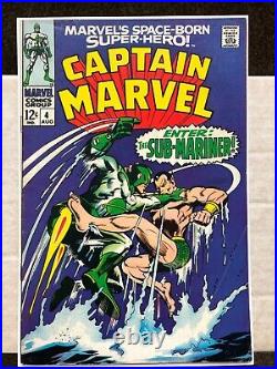 Captain Marvel 1,2,3,4 (1968) Carol Danvers, Sub Mariner app
