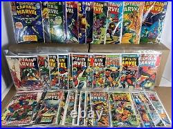 Captain Marvel 1-62 (miss. 7bks) SET 1968-1979 Low-Grade Marvel Comics (s 13393)