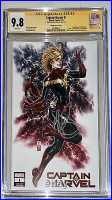 Captain Marvel #1 Brooks Cover Cgc Ss 9.8 Signed By Mark Brooks