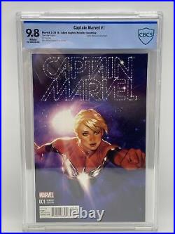 Captain Marvel #1 CBCS cgc NM+ 9.8 125 Adam Hughes Variant Like WP 2016