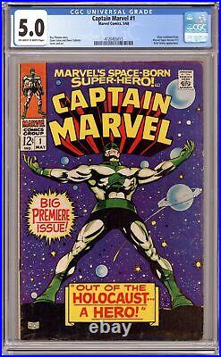 Captain Marvel #1 CGC 5.0 1968 4120455015