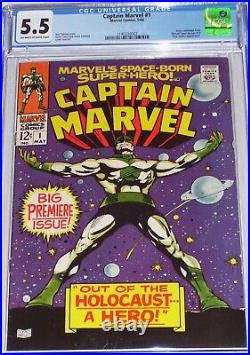 Captain Marvel #1 CGC 5.5 from May 1968