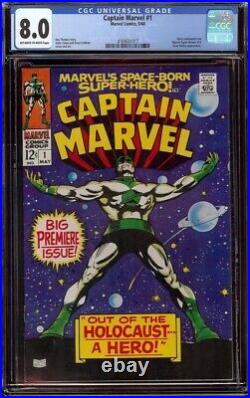 Captain Marvel # 1 CGC 8.0 OWW (Marvel, 1968) 1st issue of series
