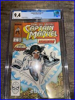 Captain Marvel #1 CGC 9.4 NM 1989 Marvel Comics V2 Monica Rambeau Copper Key