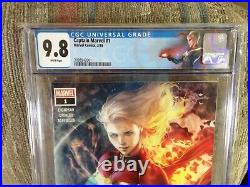 Captain Marvel #1 CGC 9.8 Long Haired Exclusive Variant Artgerm With New Label