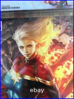 Captain Marvel #1 CGC 9.8 Long Haired Exclusive Variant Artgerm With New Label