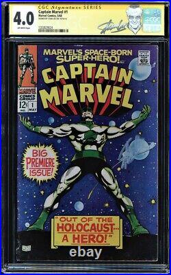 Captain Marvel #1 Cgc 4.0 Ss Stan Lee Signed Cgc #1203829024