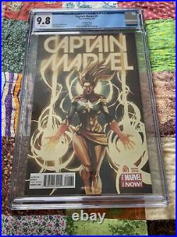 Captain Marvel 1 Cgc 9.8 Variant Leinil Francis Yu Captain America