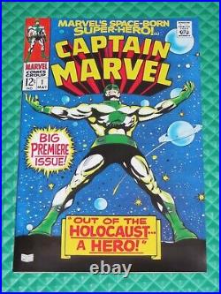 Captain Marvel #1 Coverless High Grade Marvel Comic 1st Solo Capt Marvel (1968)