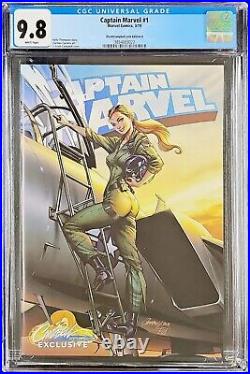 Captain Marvel 1 E Campbell Flight Suit Plane Cgc 9.8 Mutants 2019