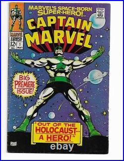 Captain Marvel 1 F- 5.5 Big Premiere Issue 2nd Carol Danvers (1968)