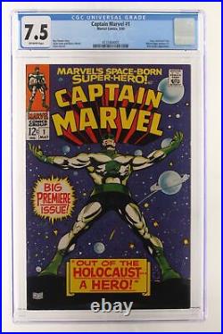 Captain Marvel #1 Marvel 1968 CGC 7.5 Story continued from Marvel Super Heroes