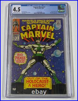 Captain Marvel #1. May 1968. Marvel. 4.5 Cgc. 1st Issue In 1st Solo Series