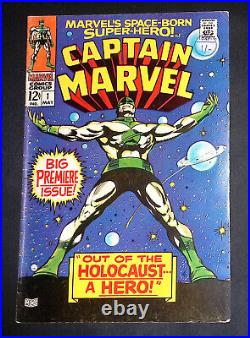 Captain Marvel #1 Silver Age Marvel Comics VG/F