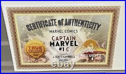 Captain Marvel #1 by J Scott Campbell Signed 9.8 CBCS