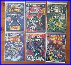 Captain Marvel #1 thru #15 & #19 16 Silver Age Comics