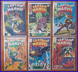 Captain Marvel #1 thru #15 & #19 16 Silver Age Comics