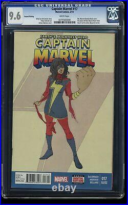 Captain Marvel (2014) #17 CGC NM+ 9.6 White Pages 2nd Print 1st Kamala Khan