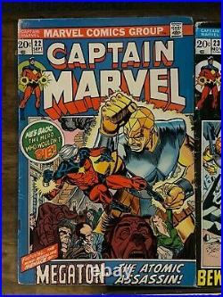 Captain Marvel #22-30 Marvel Comics 1972-74 1st app of Death Eros Mentor 26 27