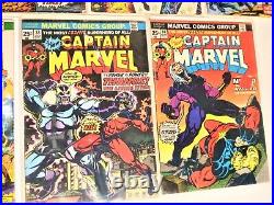 Captain Marvel #25 #26 #29 #31 #32 #33 #34 Bronze Age Comic Lot