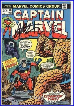 Captain Marvel # 26 FINE VERY FINE 5/73 Signed by Jim Starlin & Roy Thom